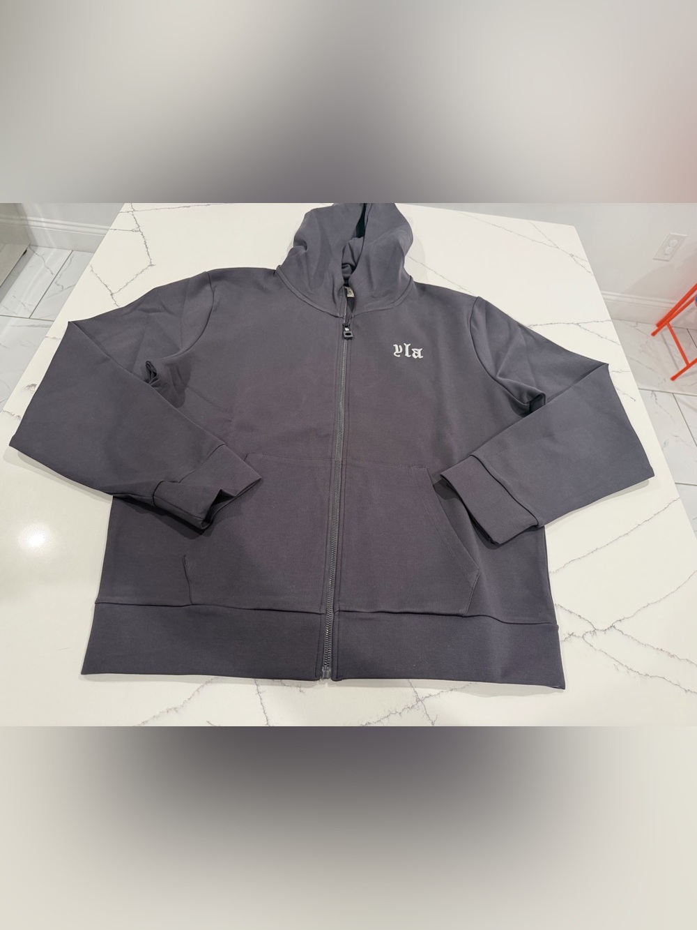 YoungLA Charcoal Full-Zip Hoodie Jacket